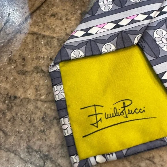 EMILIO PUCCI Multicolor Evolving Tapestry Artsy Tie - Picture 3 of 6